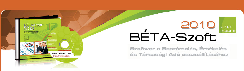 BÉTA-Szoft - 2009 :: Szoftver a Beszámolás, Értékelés és Társasági Adó összeállításához